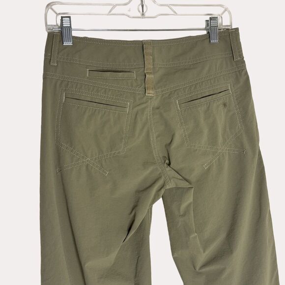 Athleta Womens Cropped Low Rise Cargo Pants Nylon Green 2 bv - Picture 5 of 9